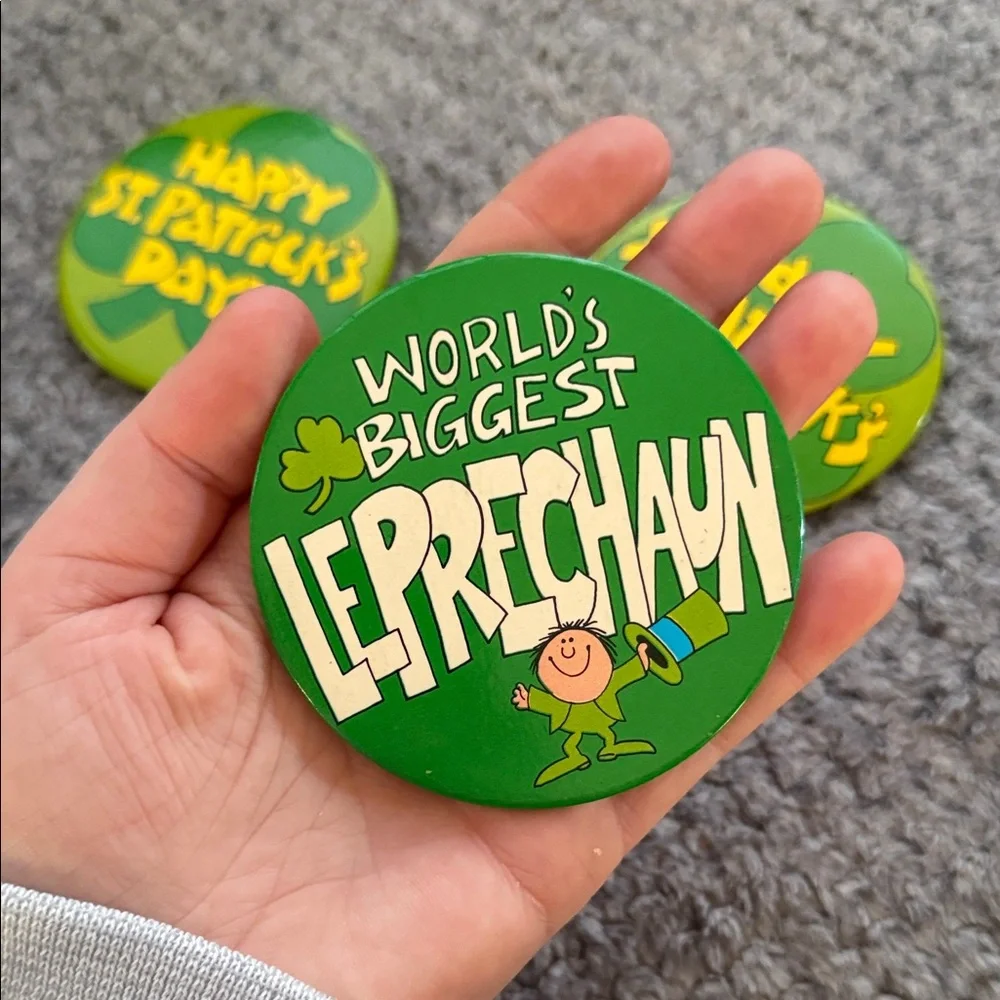 Vintage Hong Kong St. Patrick's Day Buttons